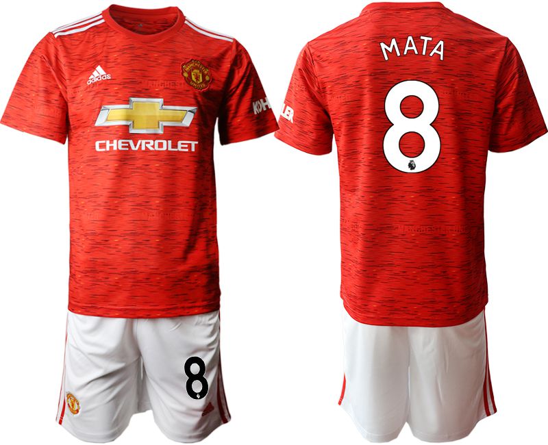 Men 2020-2021 club Manchester United home #8 red Soccer Jerseys->manchester united jersey->Soccer Club Jersey